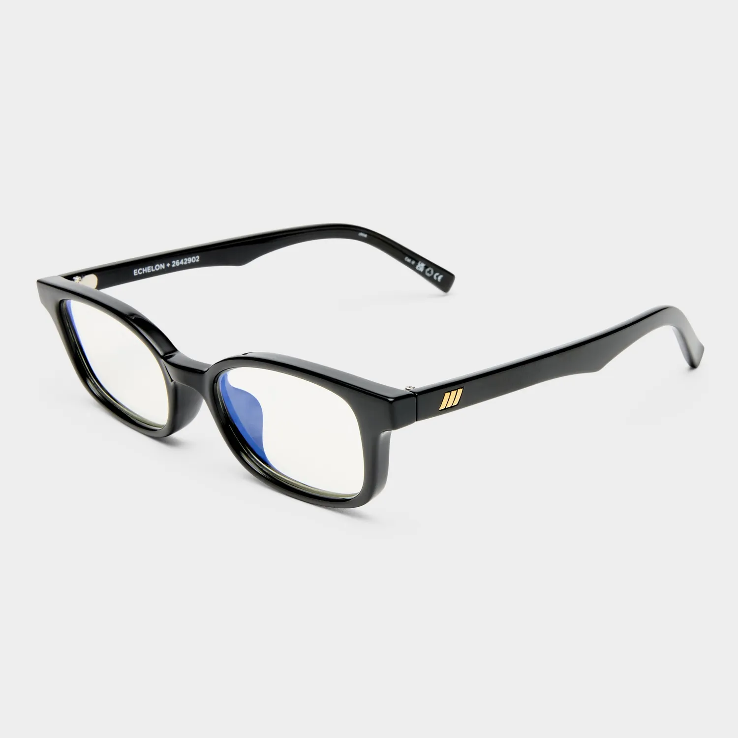 Le Specs Echelon occhiale luce blu nero rettangolare