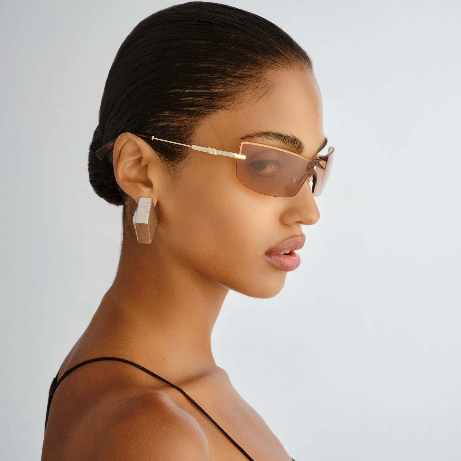 Le Specs Velvetine occhiali da sole oro marrone