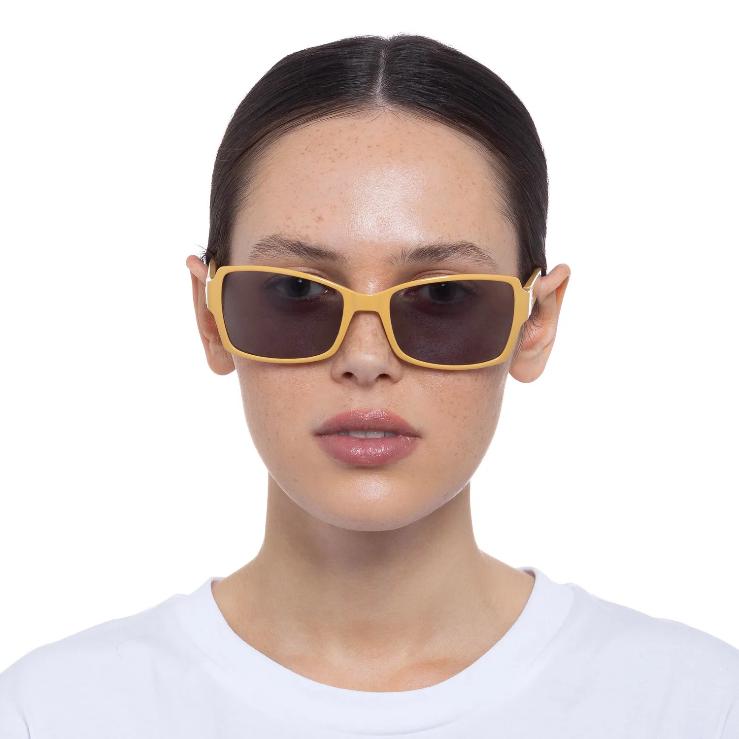 Le Specs Trance occhiale da sole giallo wrap riciclato