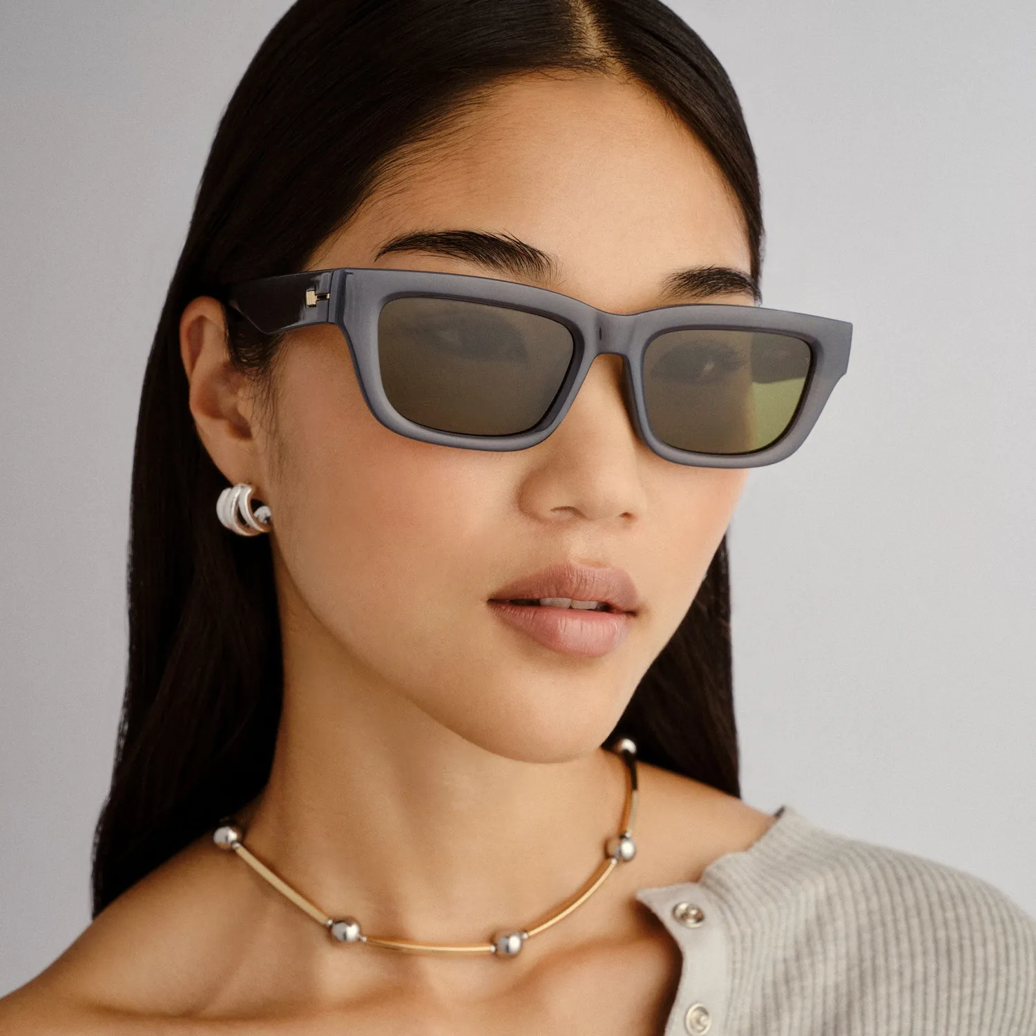 Le Specs Le Castle occhiale da sole shadow verde
