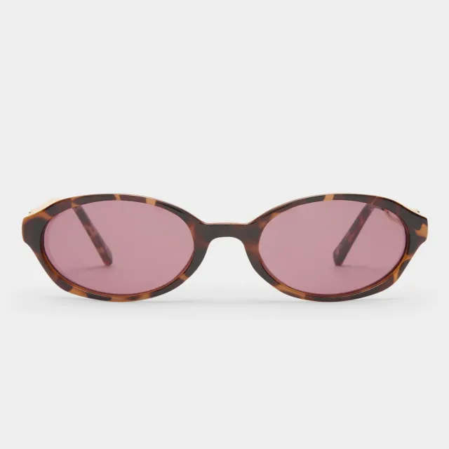 Le Specs Lunita occhiali da sole tartarugato ovali