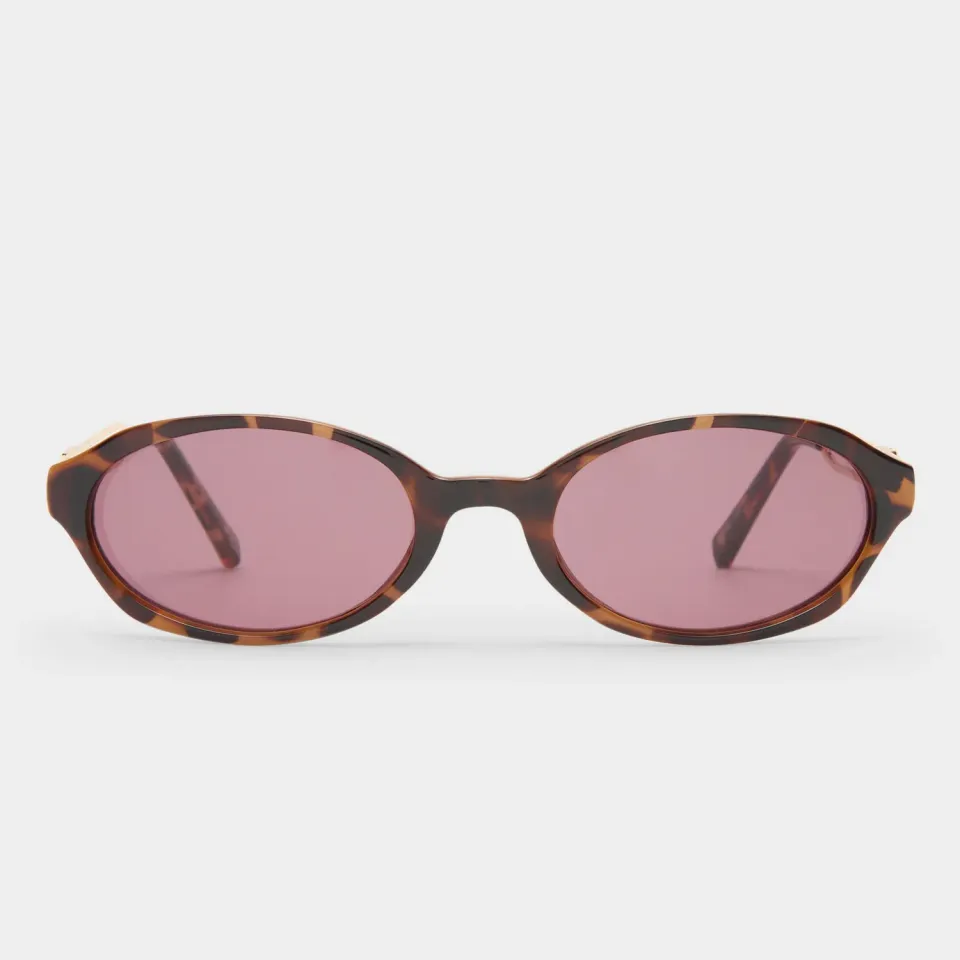 Le Specs Lunita occhiali da sole tartarugato ovali