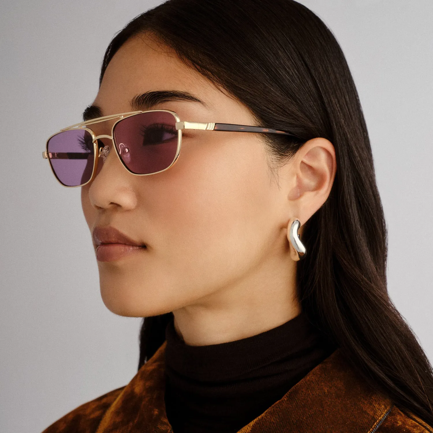 Le Specs Le Mimi occhiale da sole oro violet mono