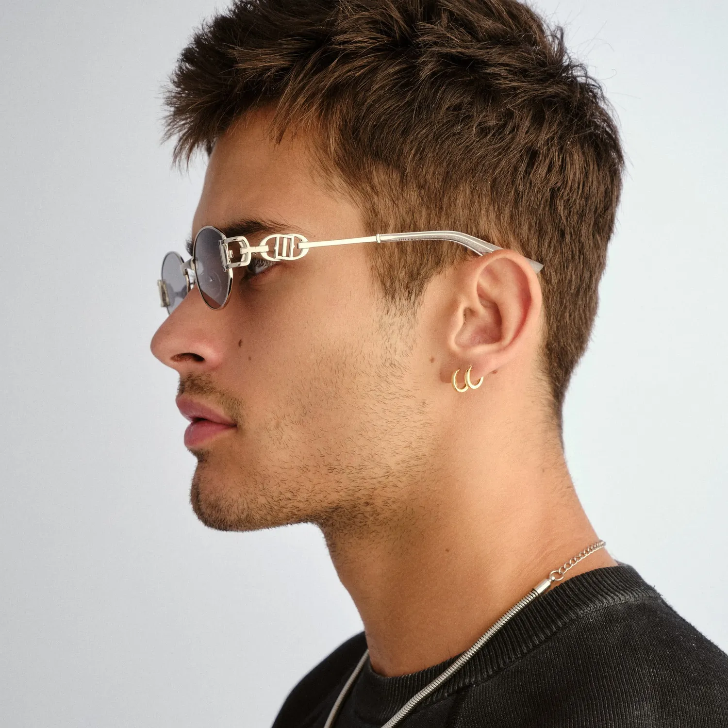 Le Specs The Forbidden occhiali da sole argento ovali