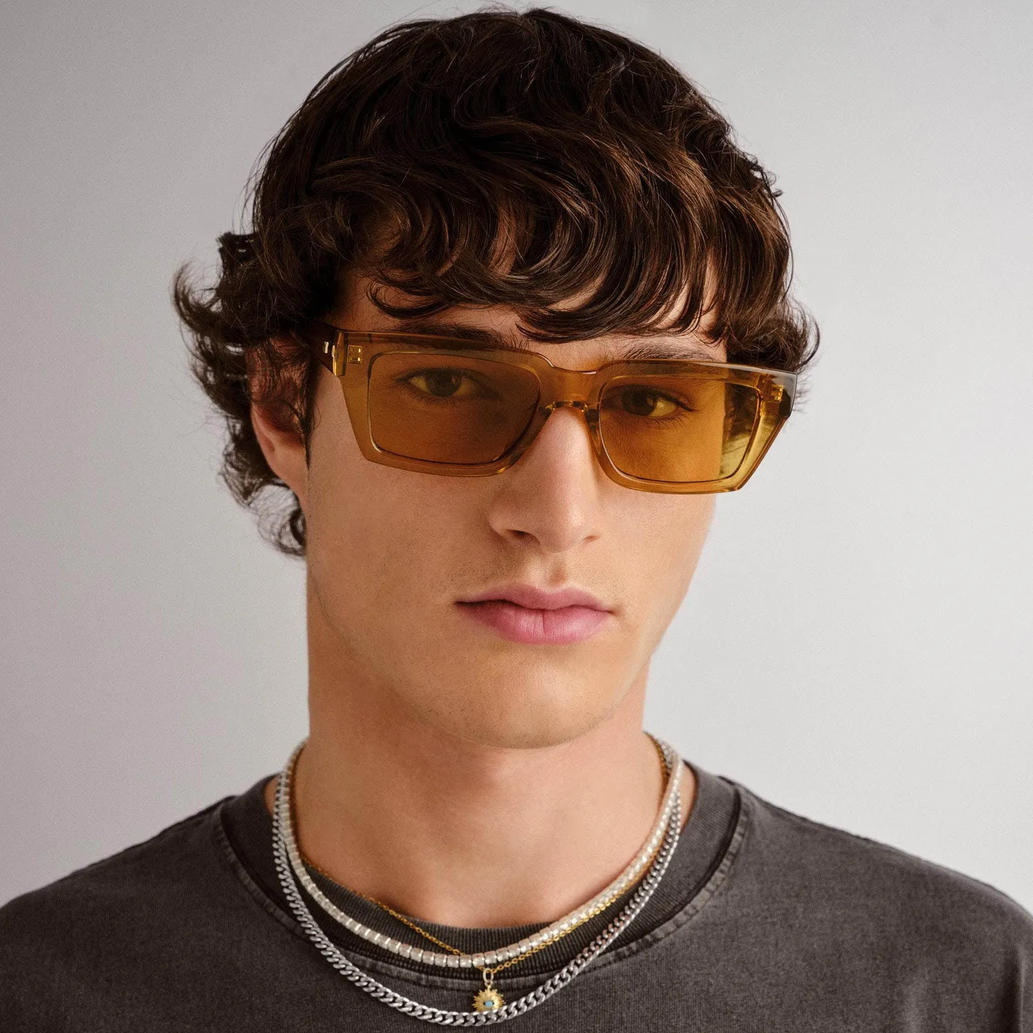 Le Specs Nocturnal Habit occhiale da sole whiskey D-frame