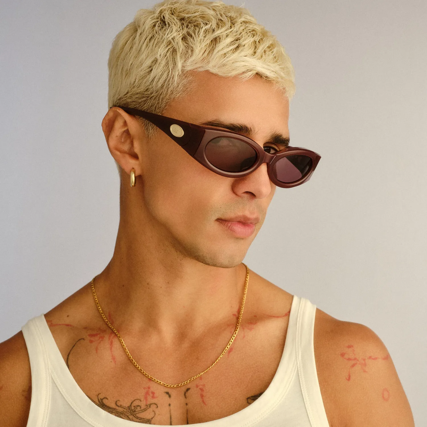 Le Specs Glaciem occhiale da sole borgogna lente marrone