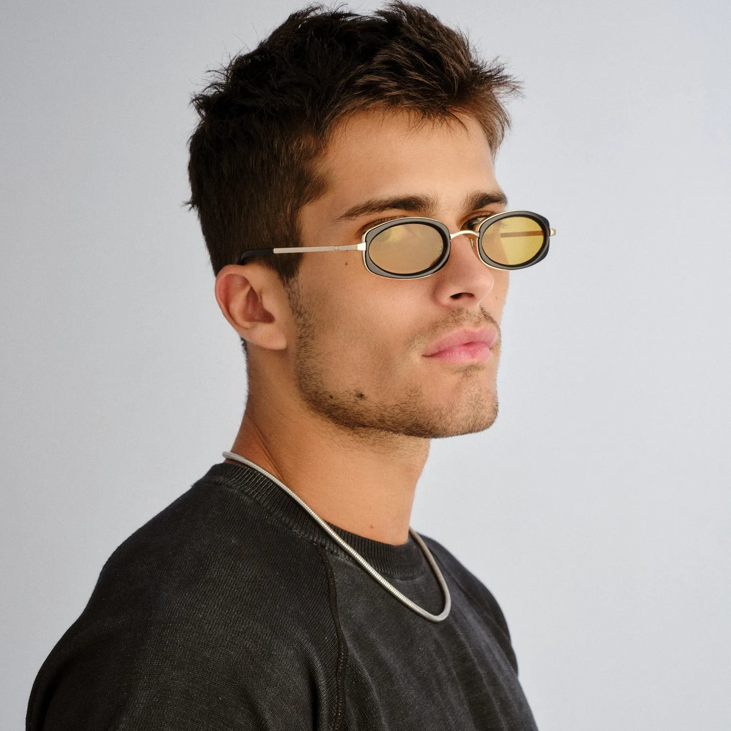 Le Specs Mecharo occhiali da sole oro ovali