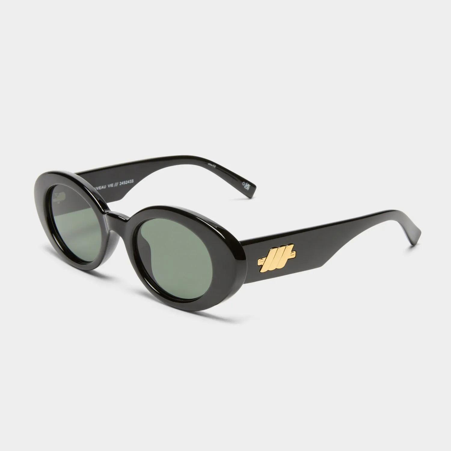 Le Specs Nouveau Vie occhiali da sole nero ovali