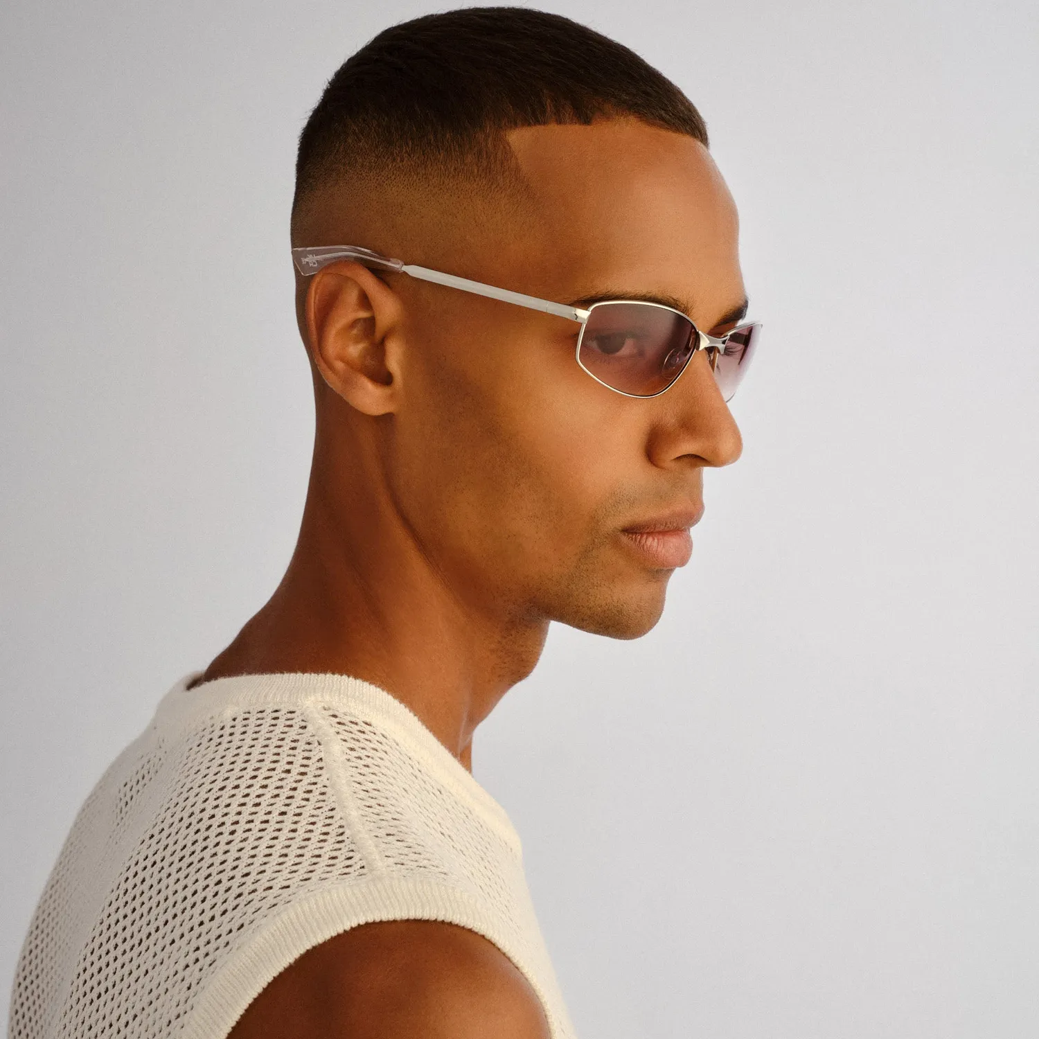 Le Specs Star Beam occhiale da sole argento sfumato