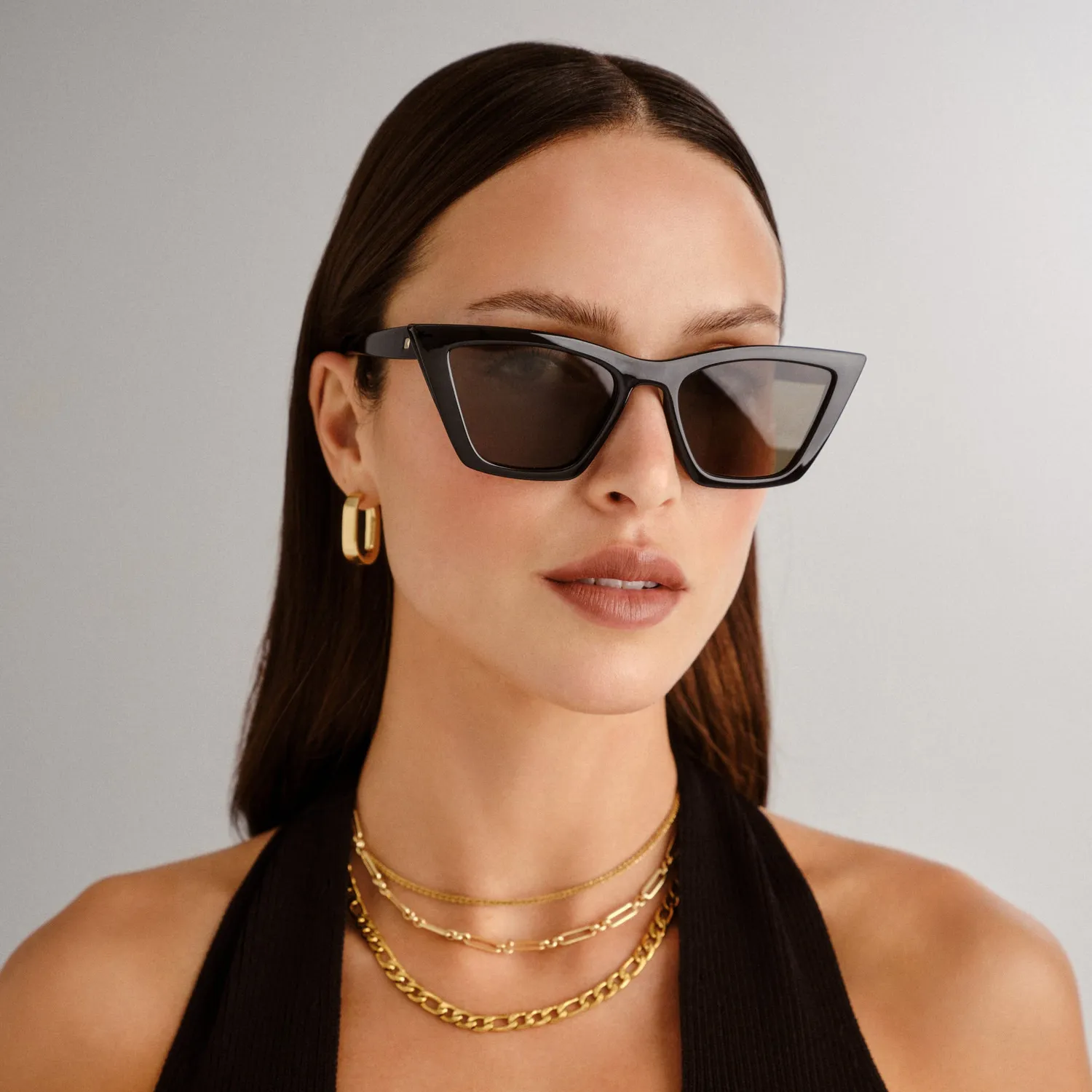 Le Specs Velodrome occhiali da sole nero cat-eye
