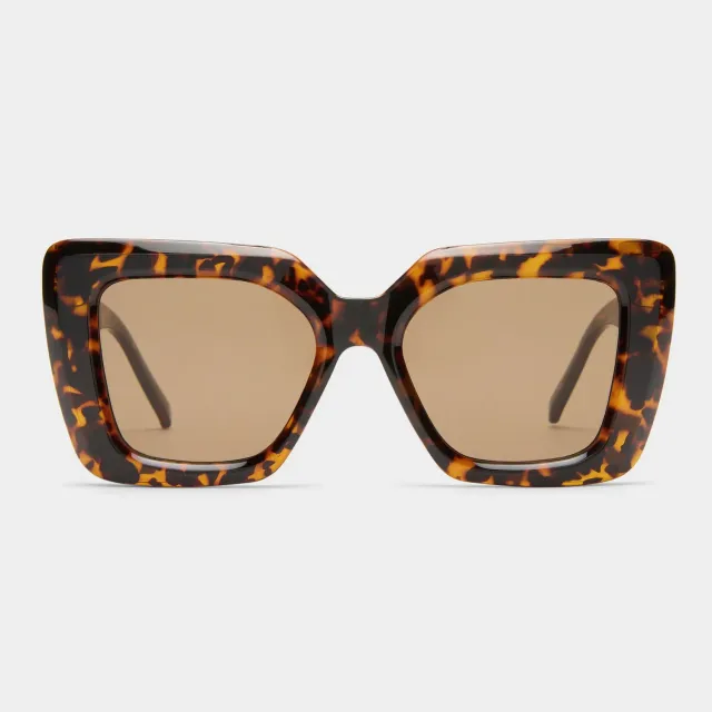 Le Specs Unimaginable occhiali da sole tartarugato quadrati