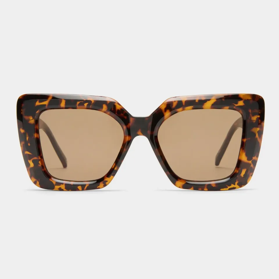 Le Specs Unimaginable occhiali da sole tartarugato quadrati