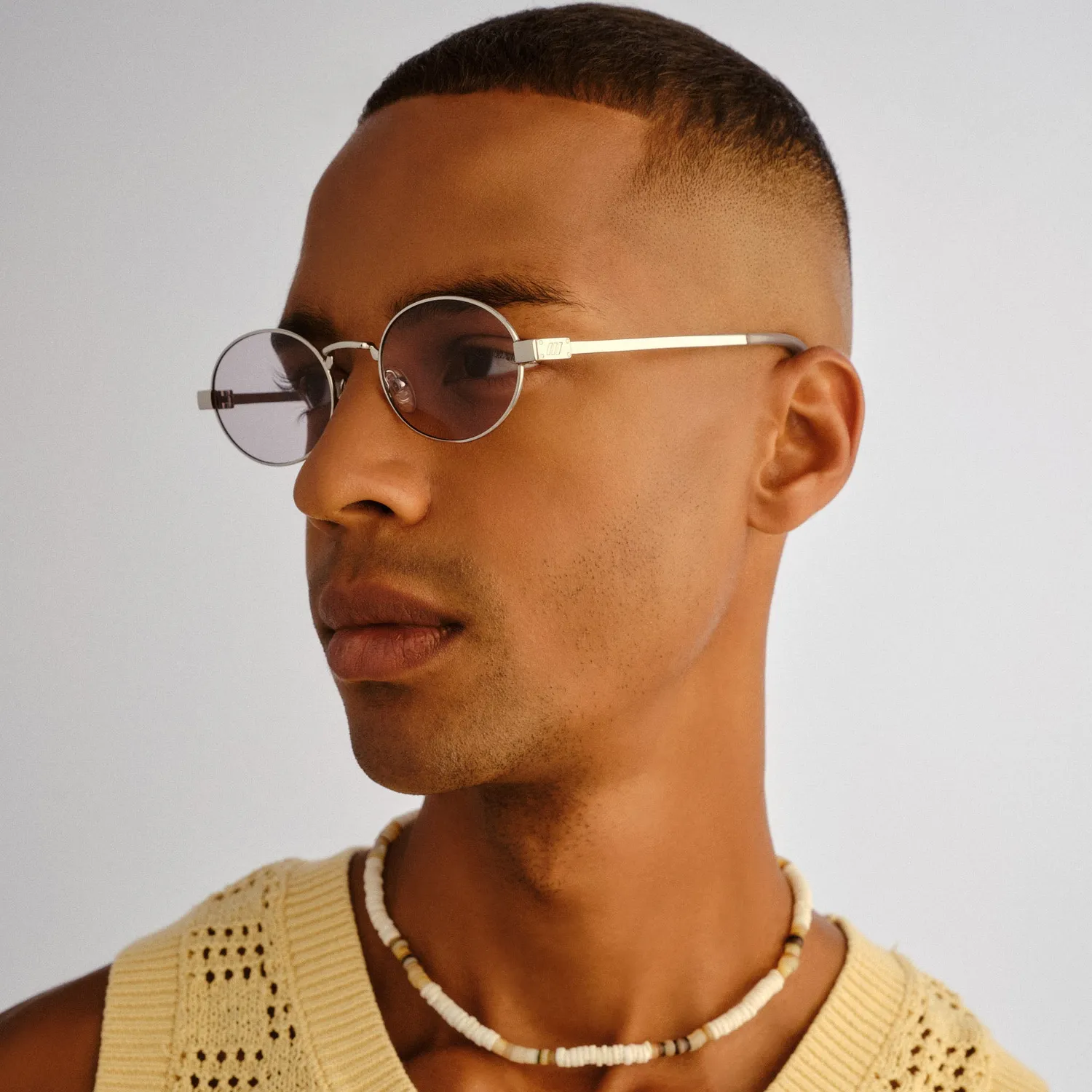 Le Specs Poseidon Deux occhiale da sole silver ovale