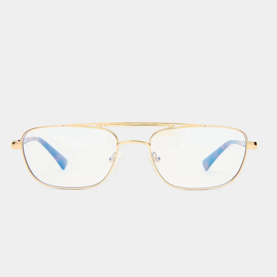 Le Specs Le Mimi occhiali luce blu oro aviator