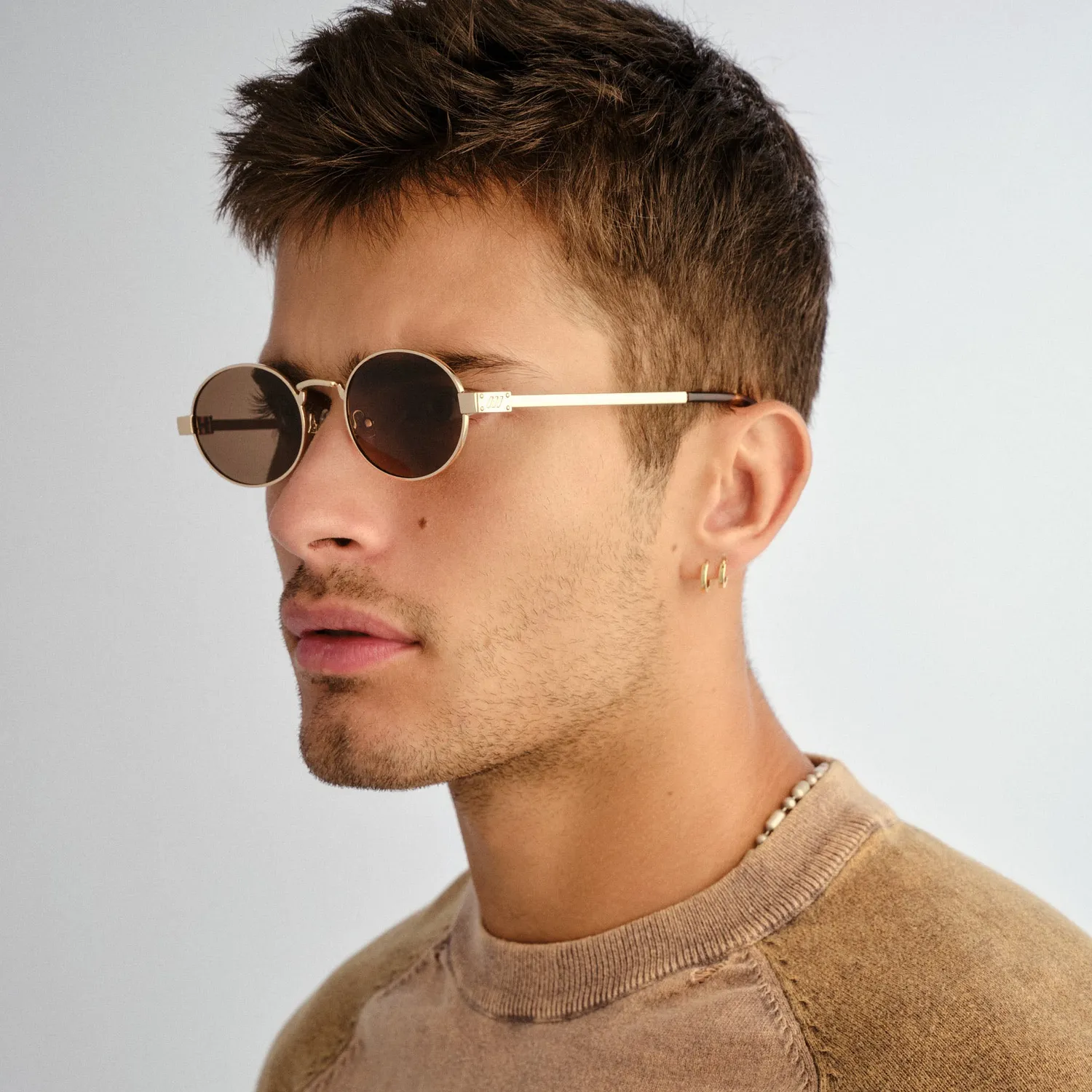 Le Specs Poseidon Deux occhiale da sole oro polarizzato