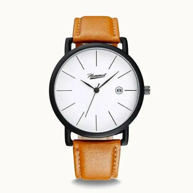 Hemmet H Watch Series 1 orologio nero pelle vegana