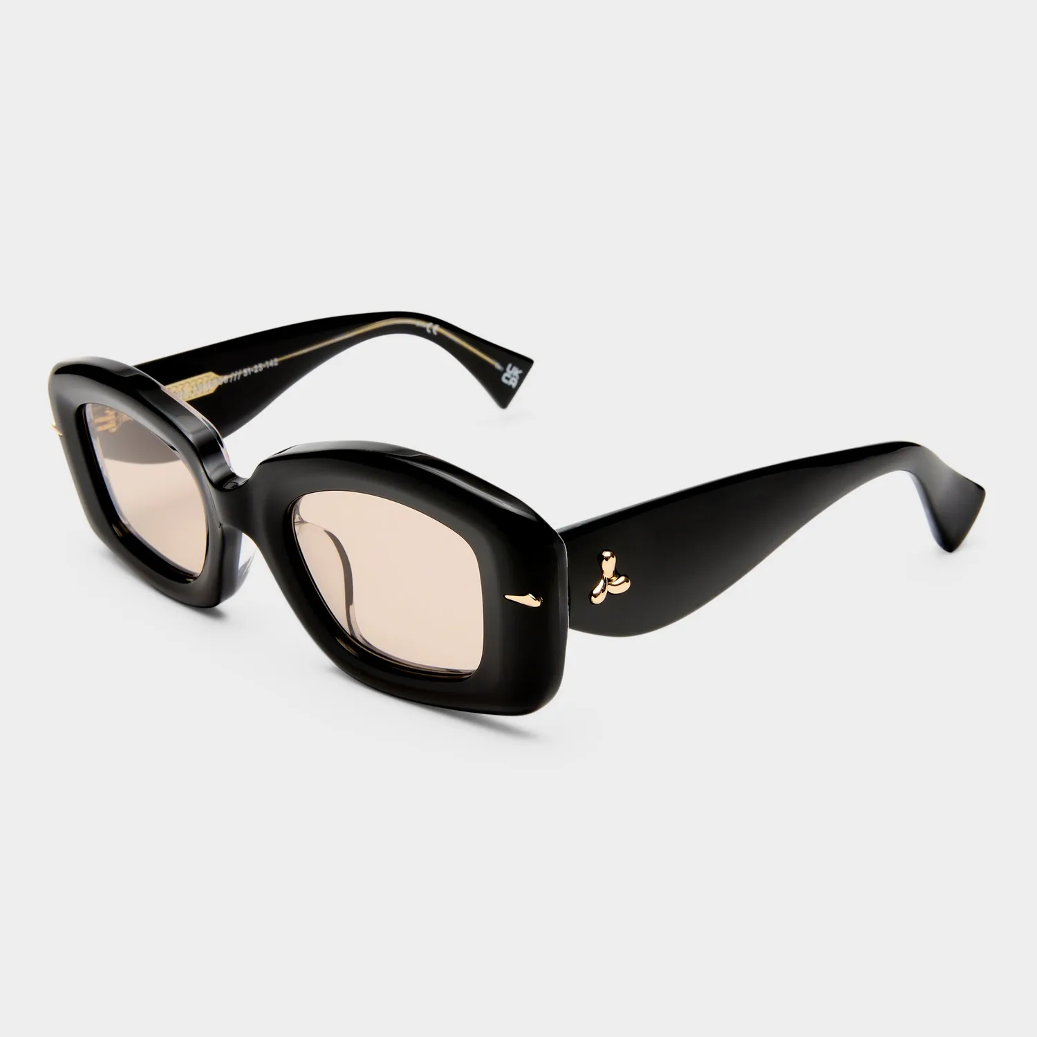 Le Specs Celestina occhiali da sole nero obsidian lenti marroni