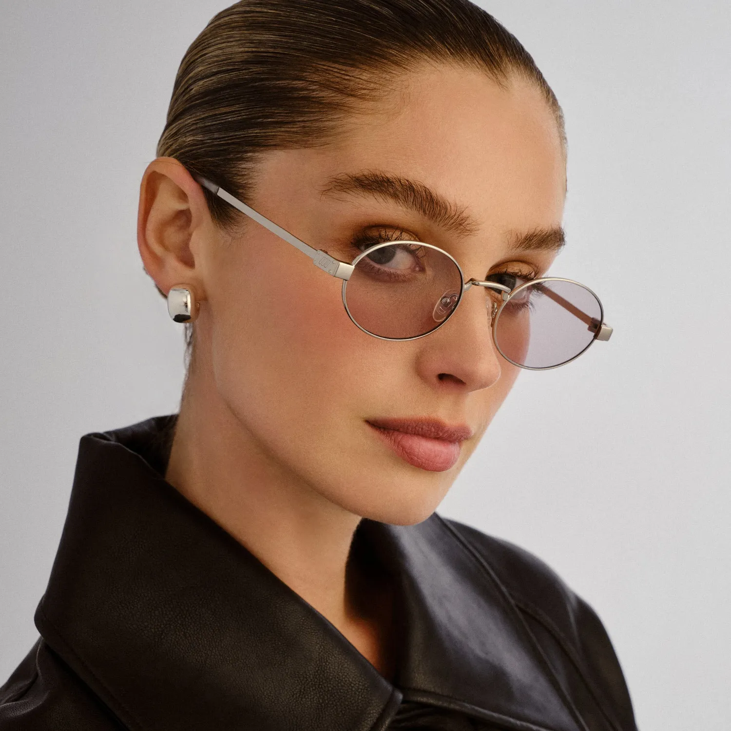 Le Specs Poseidon Deux occhiale da sole silver ovale