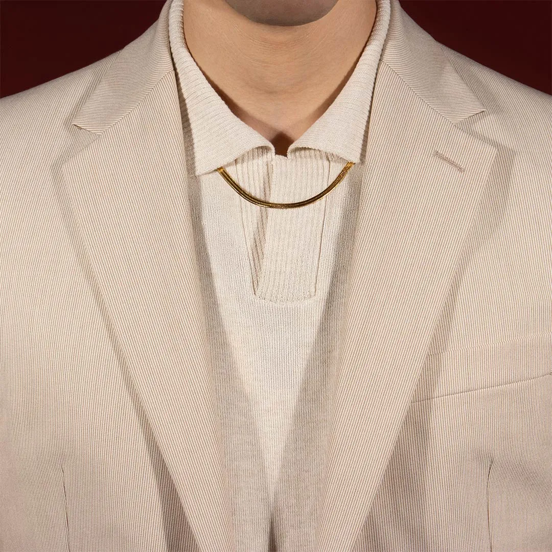 Hemmet Herringbone Chain collana oro giallo 45 cm