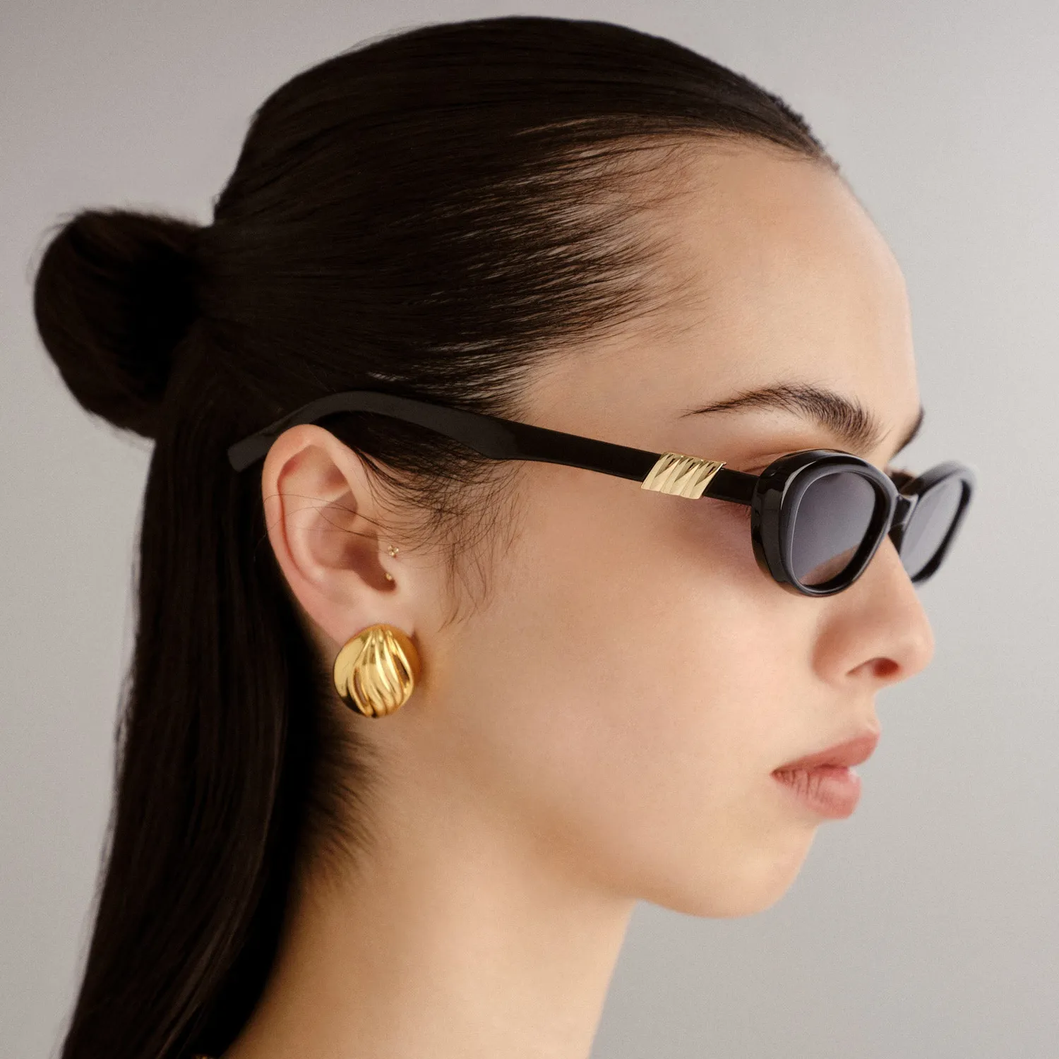 Le Specs The Whisperer occhiali da sole nero occhio gatto