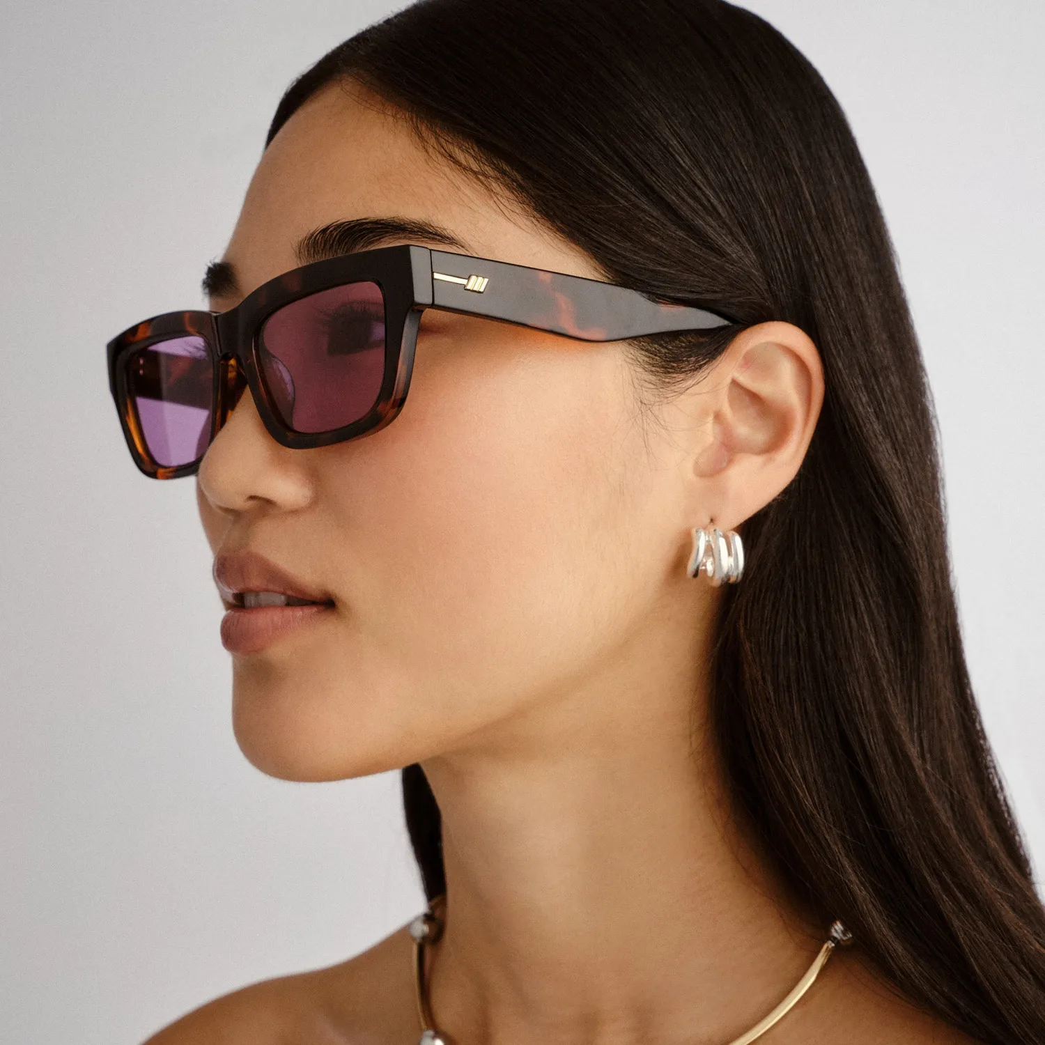 Le Specs Le Castle occhiale da sole tort lente viola