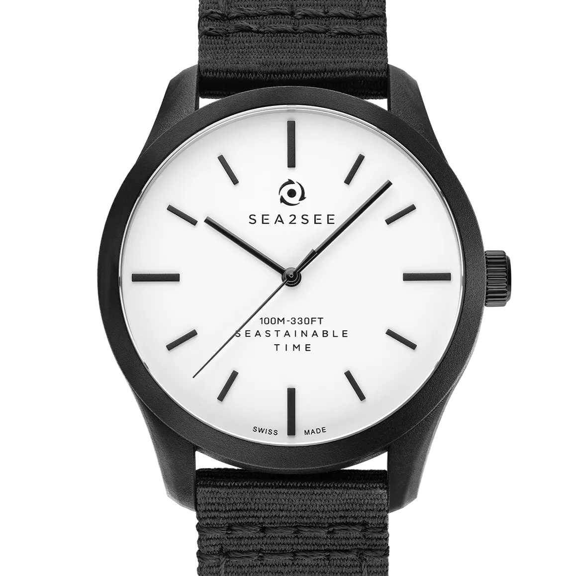 Sea2See Naxos 02 orologio bianco nero 41 mm