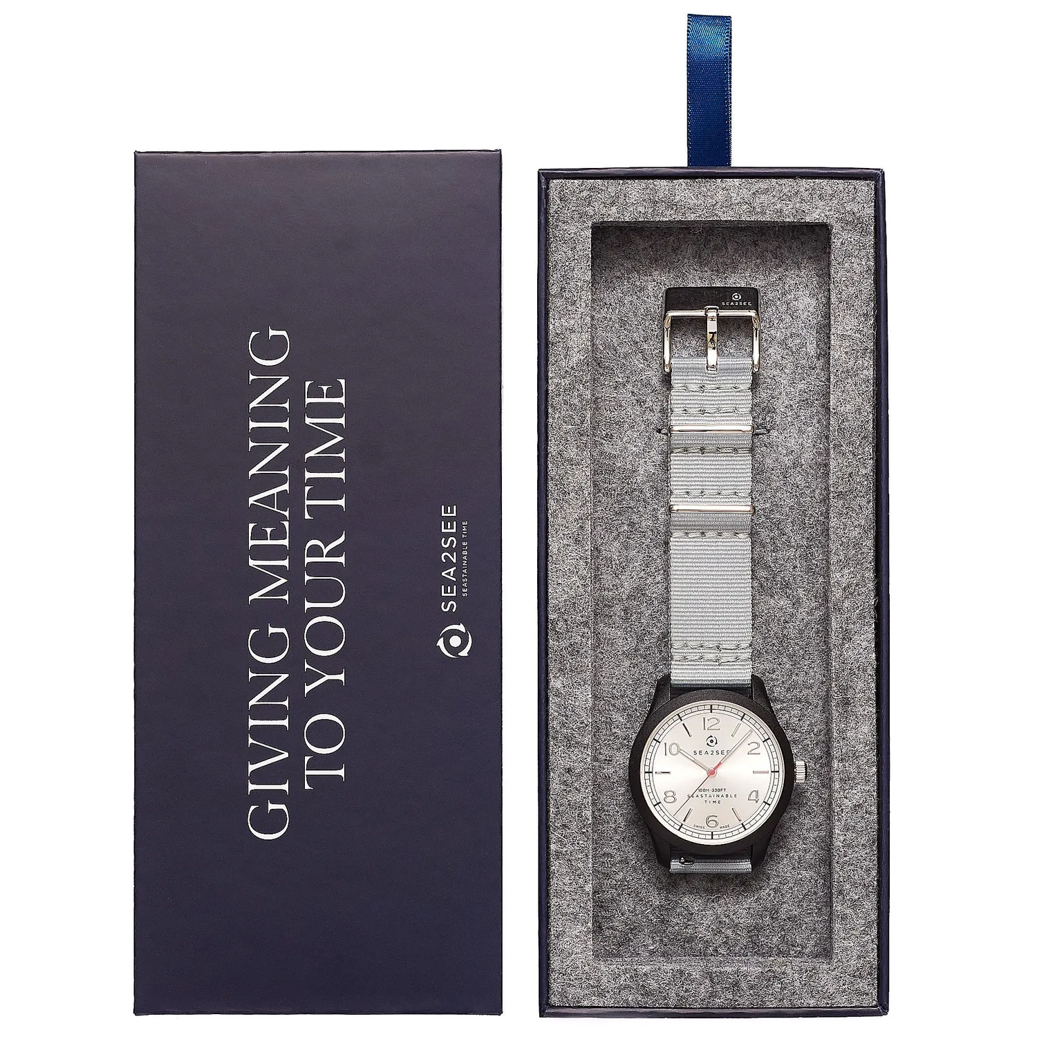 Sea2See Bali 02 orologio grigio cassa nera 37mm
