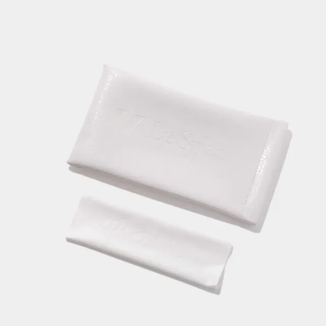 Le Specs Case & Cloth custodia occhiali bianco pelle vegana