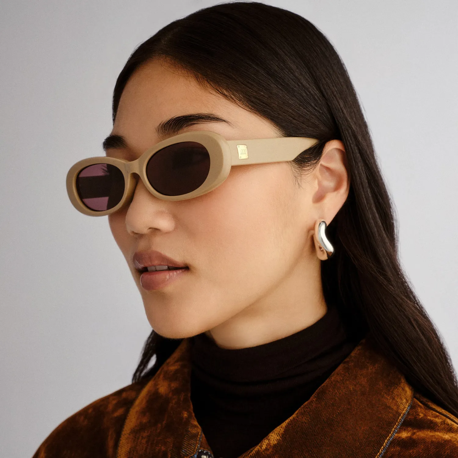 Le Specs Hey Ya+ occhiale da sole cappuccino ovale