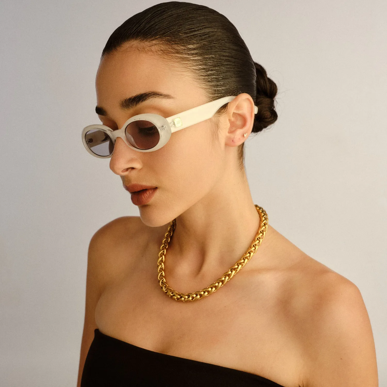 Le Specs Work It occhiale da sole beige ovale