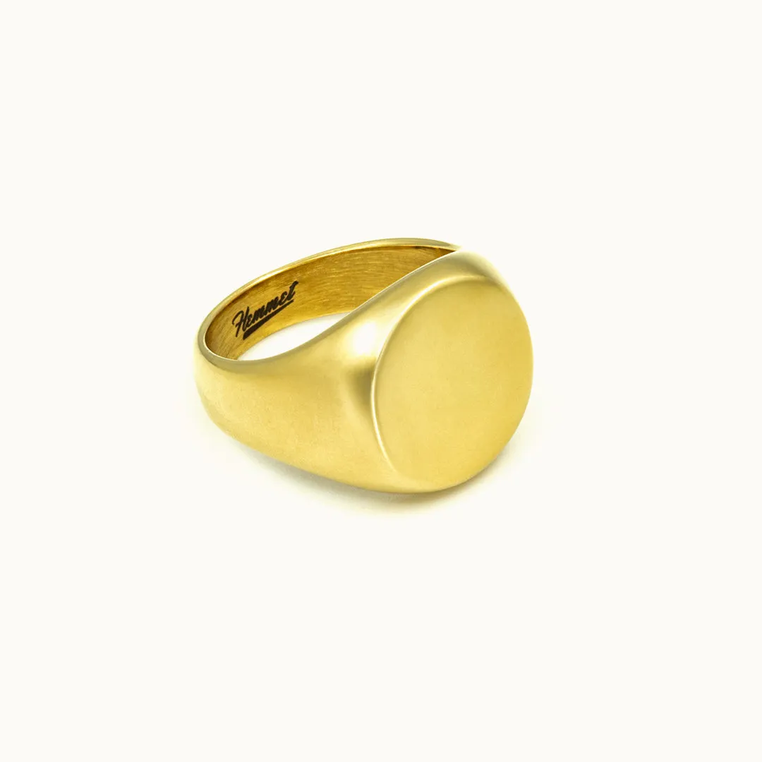 Hemmet Classic Signet anello oro giallo misura 9 chevalier
