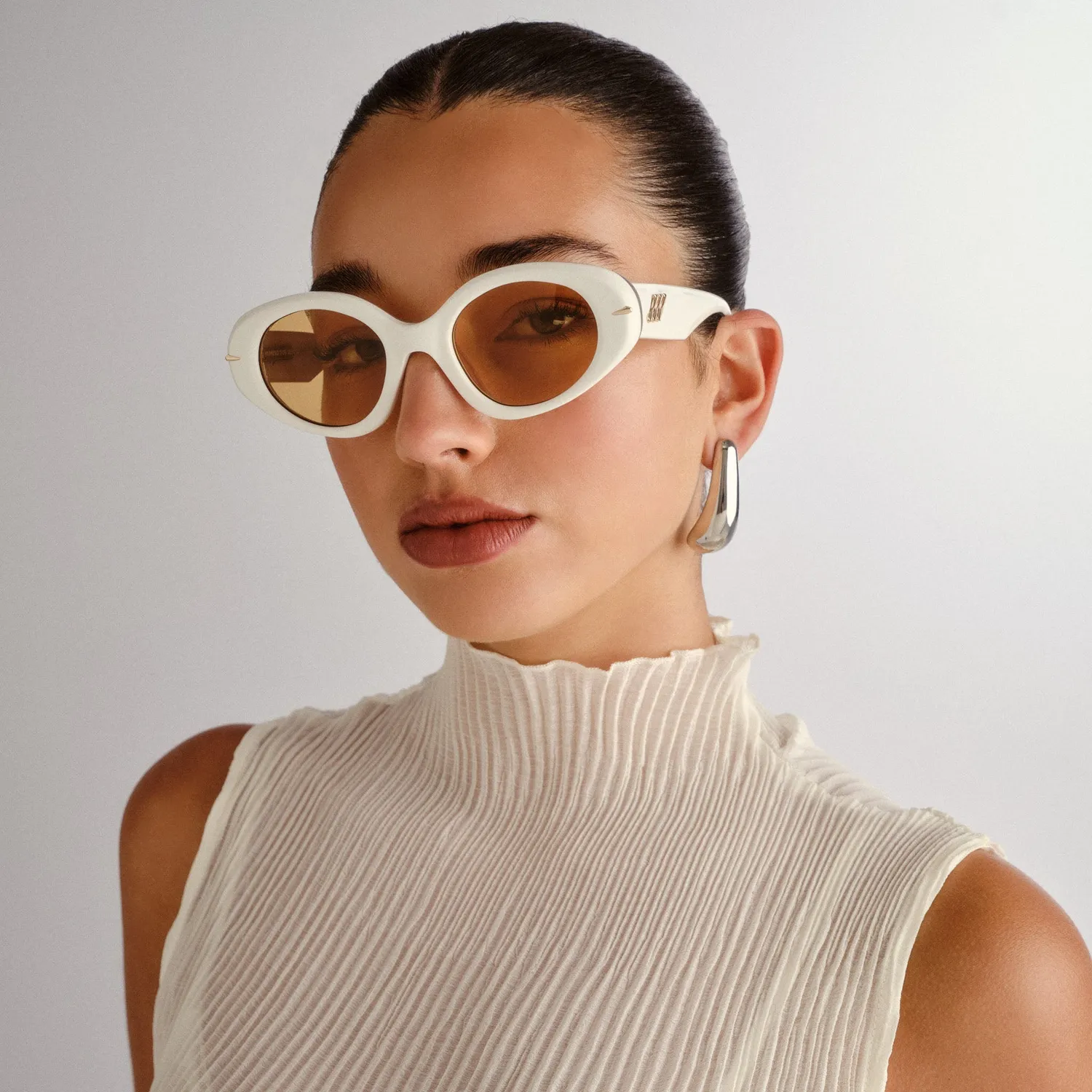 Le Specs Numero Dos occhiale da sole avorio ovale