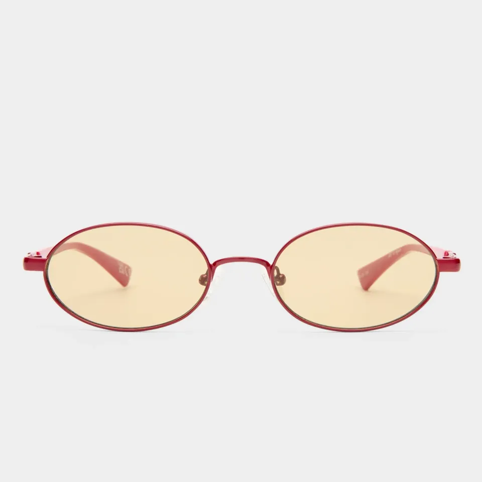 Le Specs Icicle occhiale da sole moto red ovale metallo