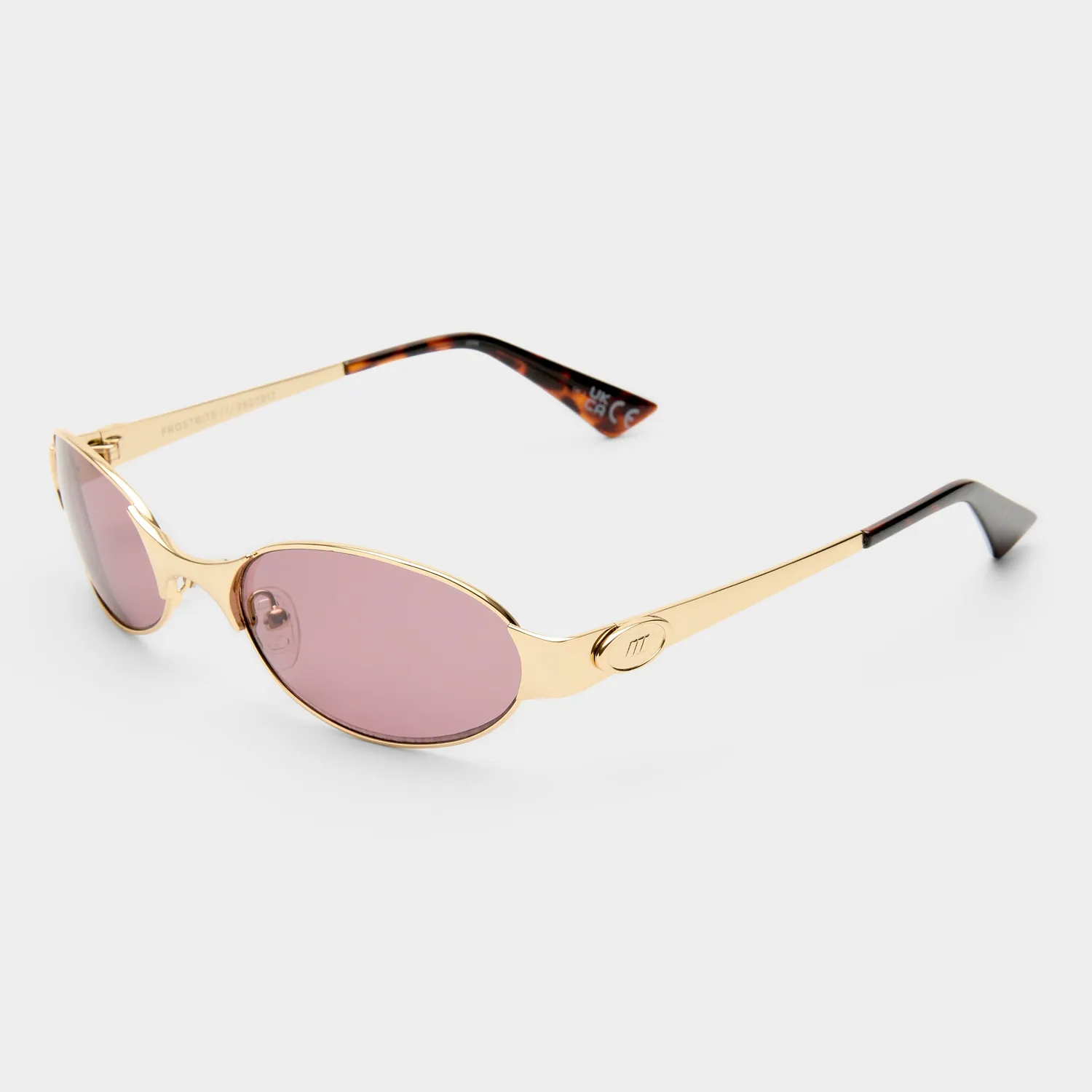 Le Specs Frostbite occhiali da sole ovale oro marrone