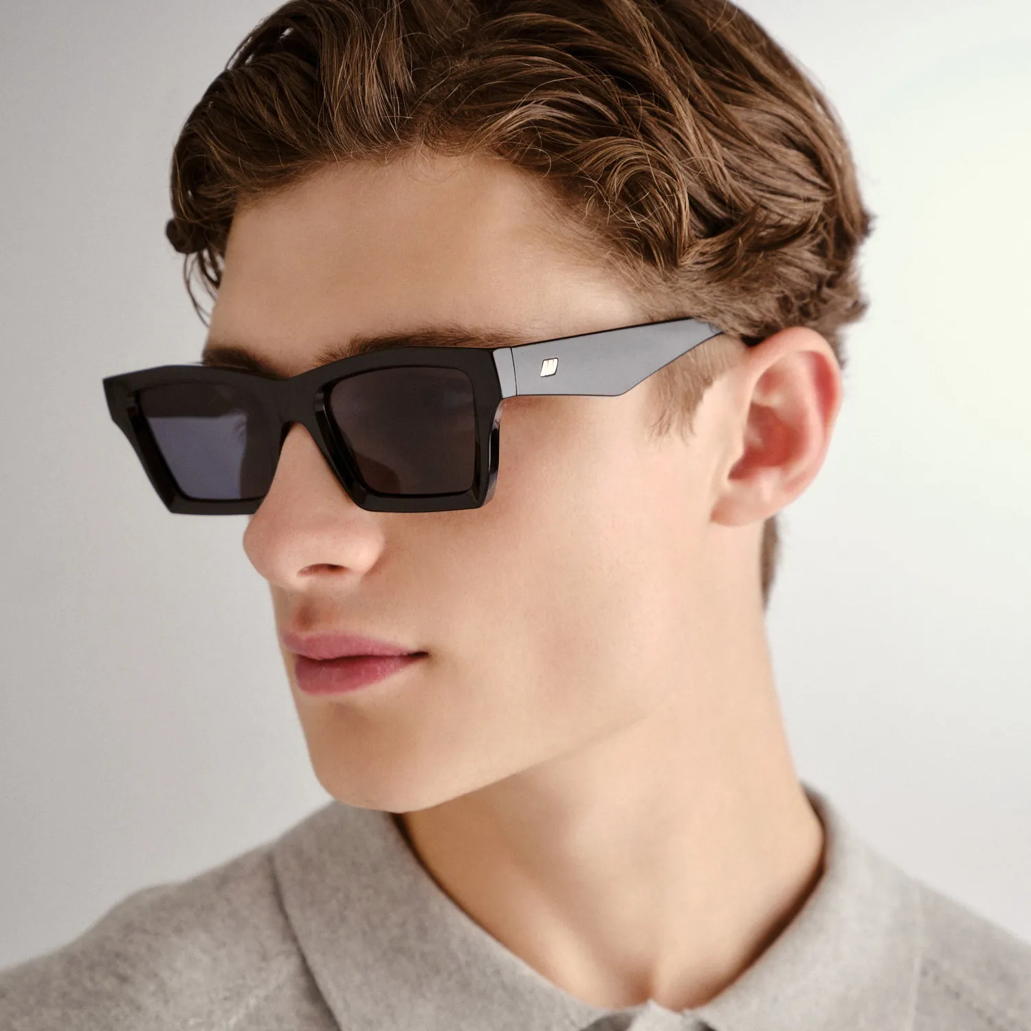 Le Specs Something occhiali da sole neri D-frame