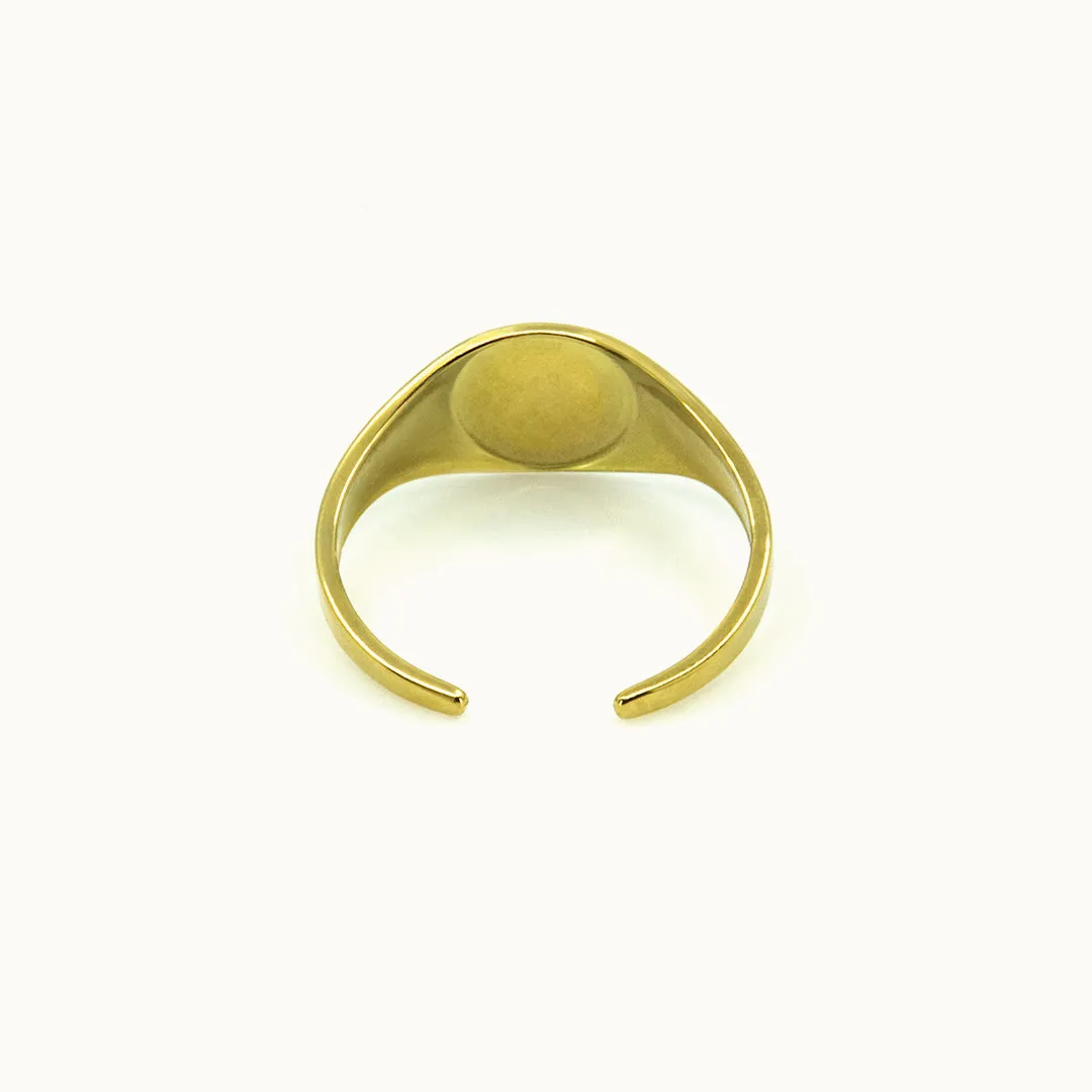 Hemmet H Signet Ring anello chevalier regolabile