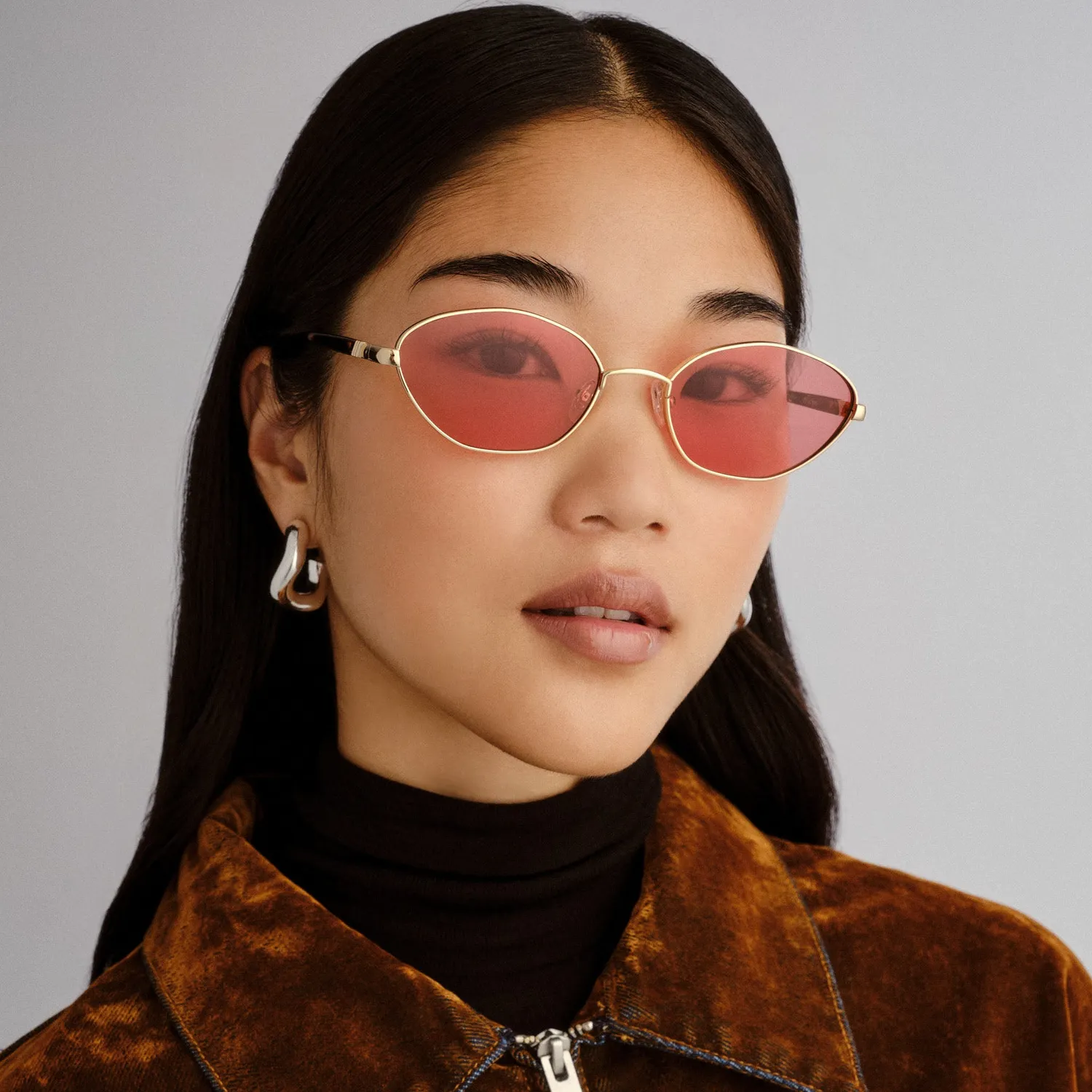 Le Specs Le Bebe occhiale da sole oro ovali