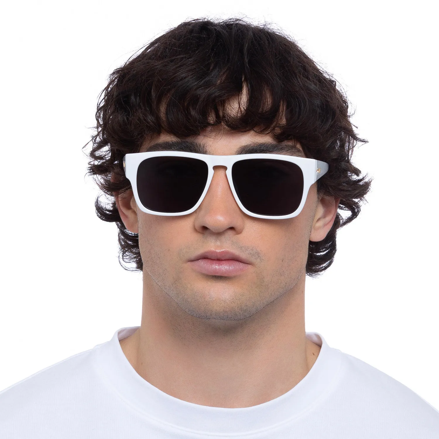 Le Specs Transmission occhiale da sole bianco riciclato