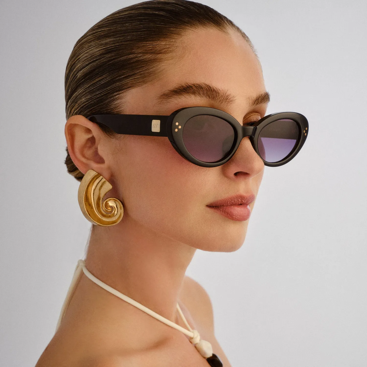 Le Specs Tootsie occhiale da sole nero cat-eye