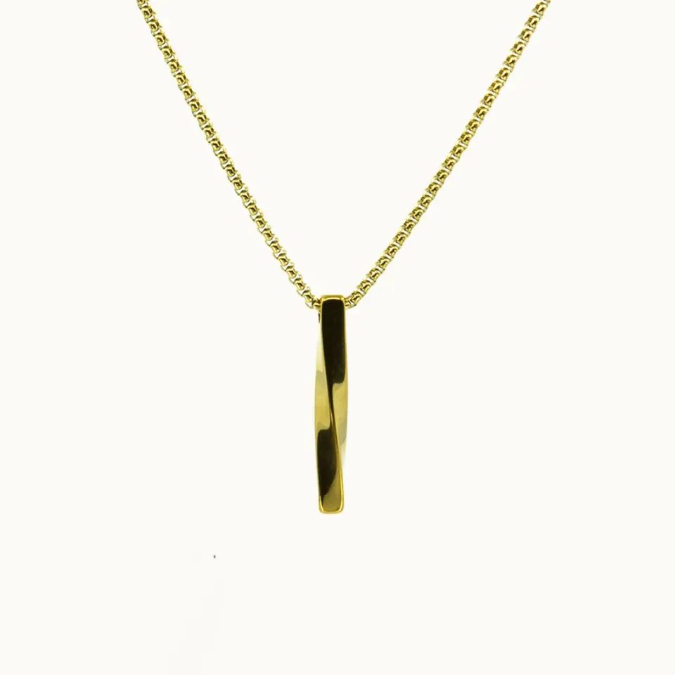 Hemmet Venetian Mesh collana oro giallo 60 cm ciondolo Totem