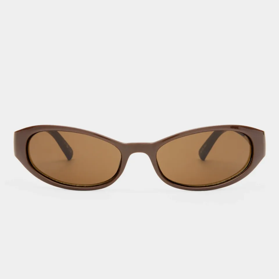 Le Specs Popalicious + occhiali da sole cocoa marrone ovale