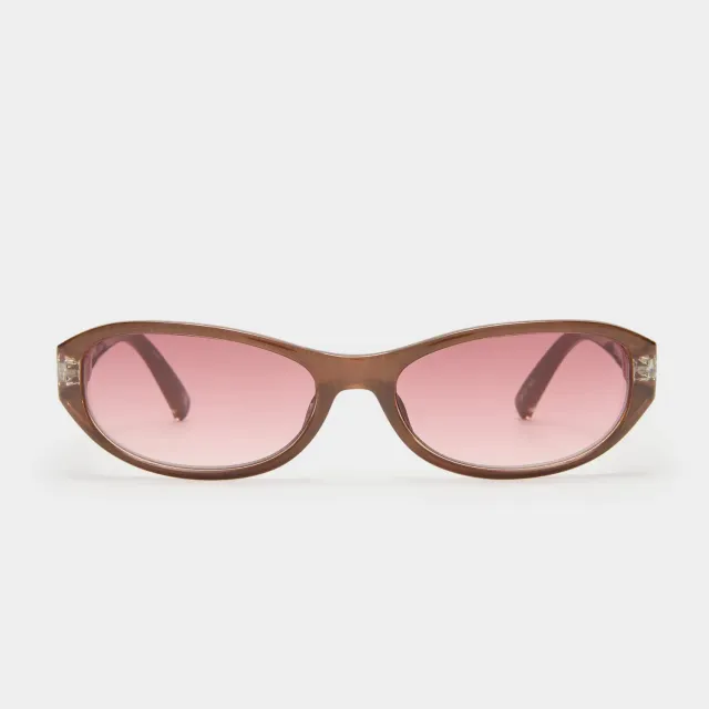 Le Specs Don't Cha occhiali da sole pearl chocolate ovali