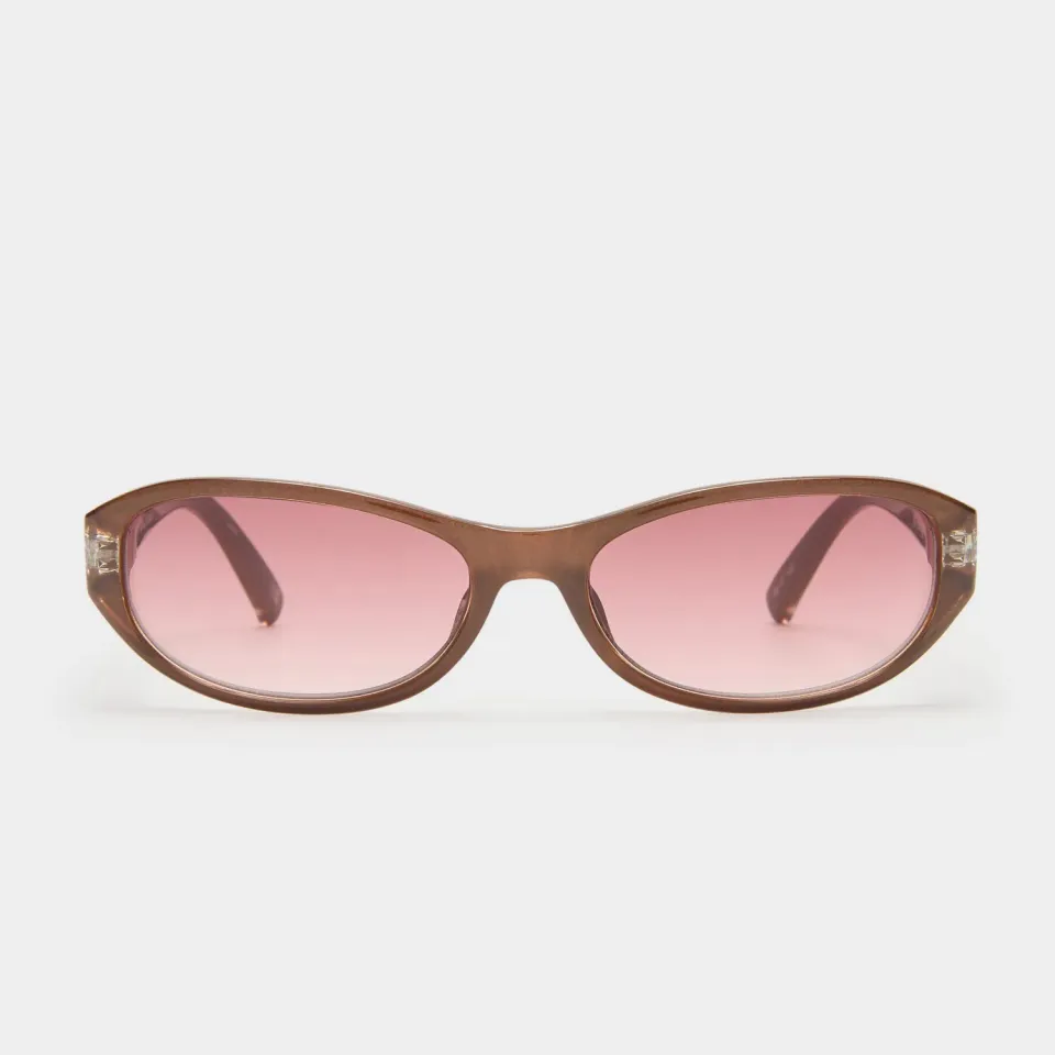 Le Specs Don't Cha occhiali da sole pearl chocolate ovali