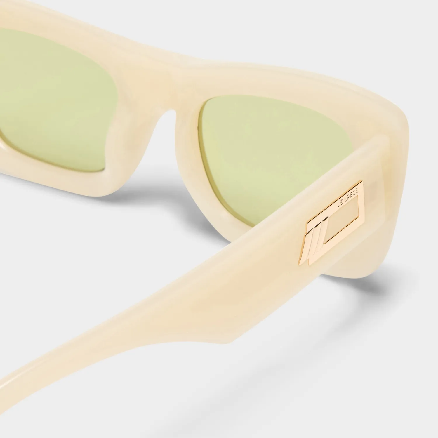 Le Specs Dopamine occhiali da sole milky almond oversize