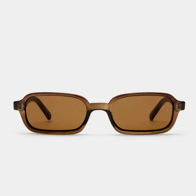 Le Specs Pilferer occhiali da sole cocoa rettangolari small