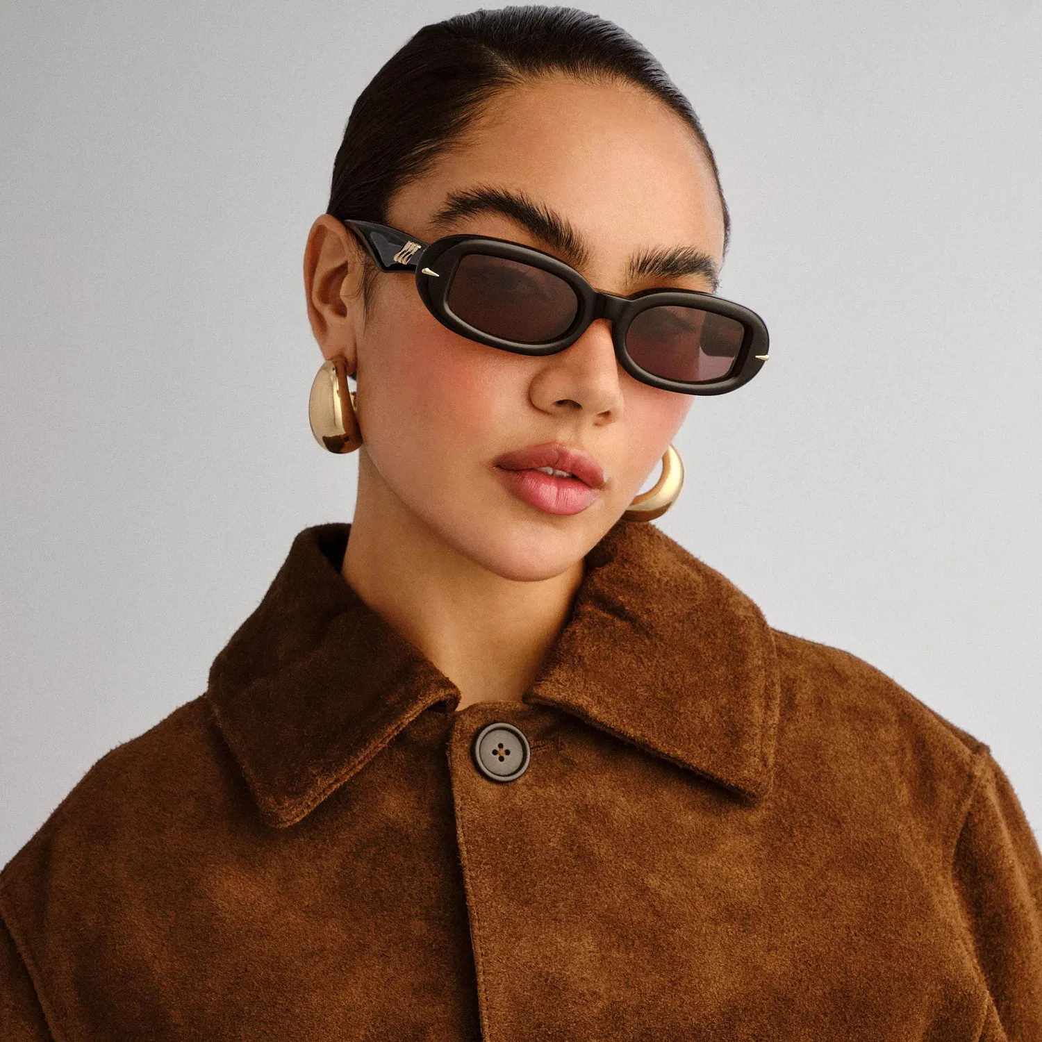 Le Specs Luxe Numero Siete occhiale da sole nero ovale