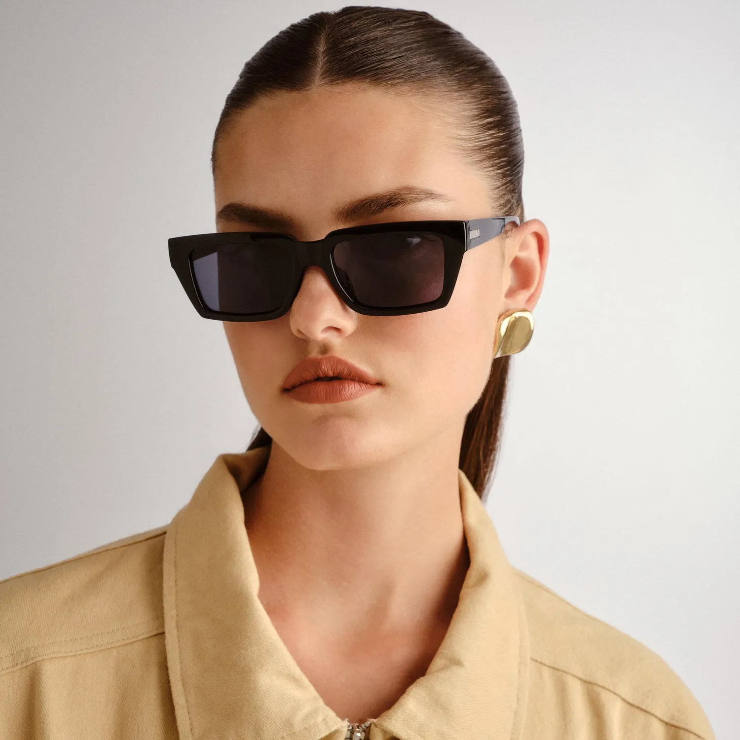 Le Specs Nocturnal Habit occhiali da sole nero D-frame