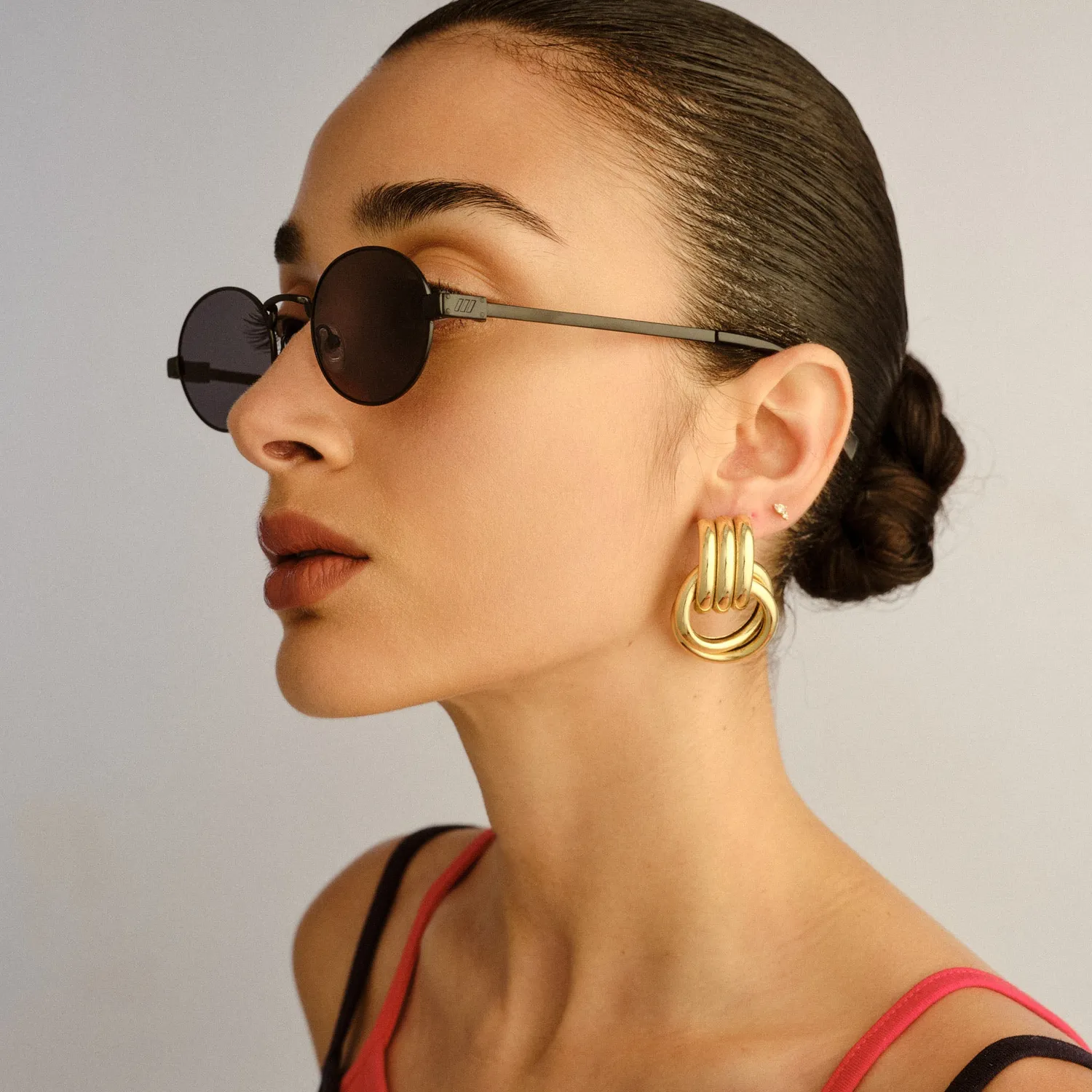 Le Specs Poseidon Deux occhiale da sole nero opaco ovale