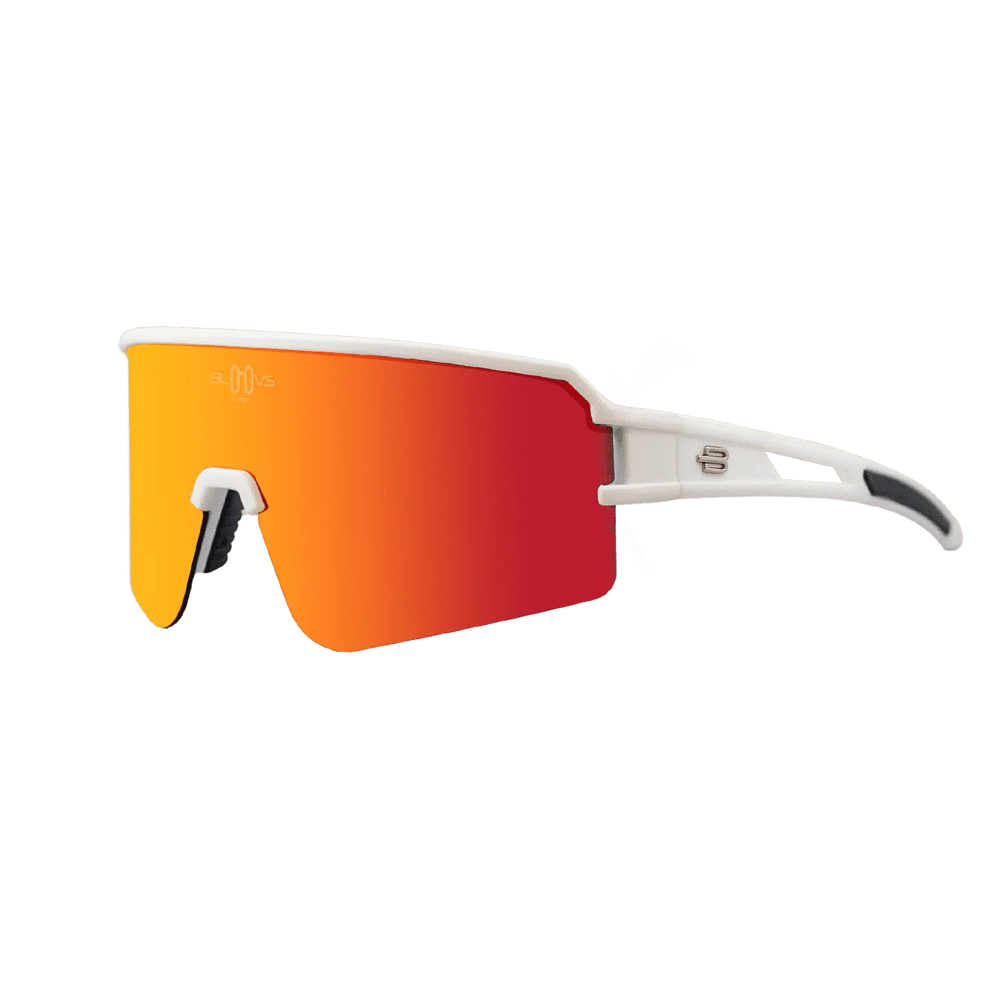 Bloovs Fiandre Bianco Opaco Arancione occhiali da sole bici