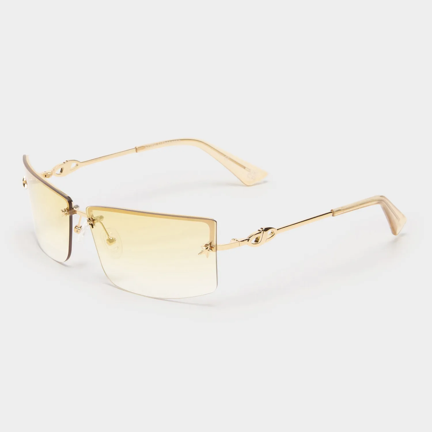 Le Specs Alien occhiali da sole oro rettangolari